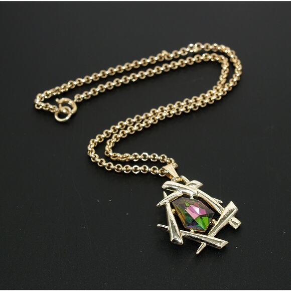 Sarah Coventry Watermelon Glass Necklace, 1970s - Picture 8 of 10